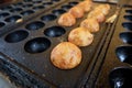 fresh baked takoyaki balls on the street of Osaka Royalty Free Stock Photo