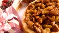 Fresh baked walnut pie