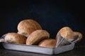 Fresh baked wholegrain buns Royalty Free Stock Photo