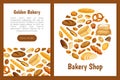 Fresh Bakery Banner Design with Baked Pastry Vector Template Royalty Free Stock Photo