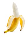 Fresh banana isolated on white Royalty Free Stock Photo