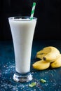 Fresh banana milk smoothie Royalty Free Stock Photo