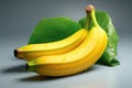 Fresh bananas close-up on a light background