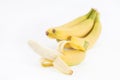 Fresh bananas isolated on white background Royalty Free Stock Photo