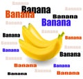 Fresh bananas vector