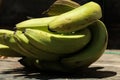 fresh bananas on a wooden table Royalty Free Stock Photo