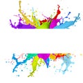 Fresh banner with colorful splash effect Royalty Free Stock Photo