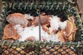 A fresh basket of crabs Royalty Free Stock Photo