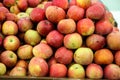 Fresh bavarian apples in the stock