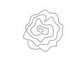 Fresh beautiful romantic rose flower one continuous line drawing. Beautiful romantic flower showing symbol of love. Trendy hand