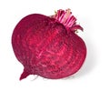 Fresh beetroot. Half isolated on white.