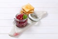 Fresh beetroot spread with toasts Royalty Free Stock Photo