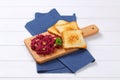 Fresh beetroot spread with toasts Royalty Free Stock Photo