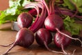 Fresh beetroot on wooden background