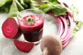 Fresh beets juice Royalty Free Stock Photo