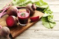 Fresh beets juice Royalty Free Stock Photo