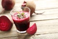 Fresh beets juice Royalty Free Stock Photo