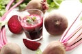 Fresh beets juice Royalty Free Stock Photo