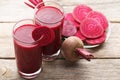 Beets juice in glass Royalty Free Stock Photo