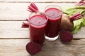 Beets juice in glass Royalty Free Stock Photo