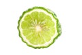 Fresh bergamot fruit with cut in half on white background with clipping path Royalty Free Stock Photo