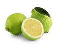 Fresh bergamot orange with cut