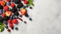 Fresh berries from the forest create a vibrant, healthy border. Perfect for adding color and flavor to any dish