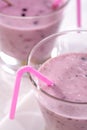 Fresh berries fruit smoothies with milk Royalty Free Stock Photo