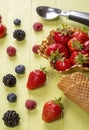 Fresh berries fruits for ice cream Royalty Free Stock Photo