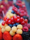 Fresh berries include sweet strawberry, raspberry, blueberry, b Royalty Free Stock Photo