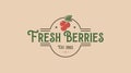 Fruit Berry Logo Template Vector