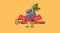 Fruit Berry Logo Template Vector