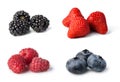 Fresh berries set Royalty Free Stock Photo