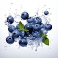 Fresh berries in water splash. Isolated on white background. Royalty Free Stock Photo