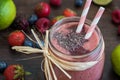 Fresh Berry Fruit Smoothie Royalty Free Stock Photo