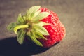 Fresh berry of strawberry on black table/Strawberry. Fresh berry of strawberry on black table. Closeup