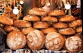 Fresh big bread with crunchy crust Royalty Free Stock Photo