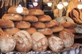 Fresh big bread with crunchy crust Royalty Free Stock Photo