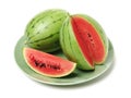 Fresh Big watermelon and slice Royalty Free Stock Photo