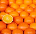 Fresh bio tangerines oranges on local farmer market Royalty Free Stock Photo