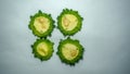 Fresh bitter melon on white. Healthy bitter melon for human body. sliced cucumber on white background.