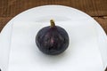 Fresh black figs age paintings, fresh fig fruit in dish, Royalty Free Stock Photo