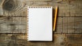 a fresh, blank notepad with a pencil, representing the starting point Royalty Free Stock Photo