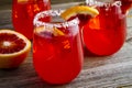 Fresh Blood Orange Margaritas Royalty Free Stock Photo