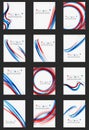 Fresh blue and red wave line Royalty Free Stock Photo