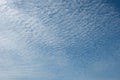 Fresh blue sky and soft white clouds, clean on a hot summer day. The concept for the feeling of fresh weather Royalty Free Stock Photo