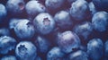 Fresh blueberries background with blank space for your text. Blueberry antioxidant. generative ai