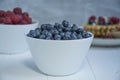 Fresh blueberries on a light background Royalty Free Stock Photo