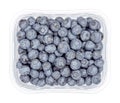 Fresh blueberries, northern highbush blueberries, in plastic container