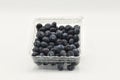 Fresh blueberries in a plastic container Royalty Free Stock Photo